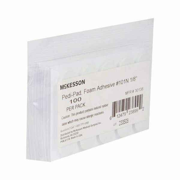 Mckesson Pedi-Pad White Protective Pad, Size 101 - Narrow, 100PK 30138